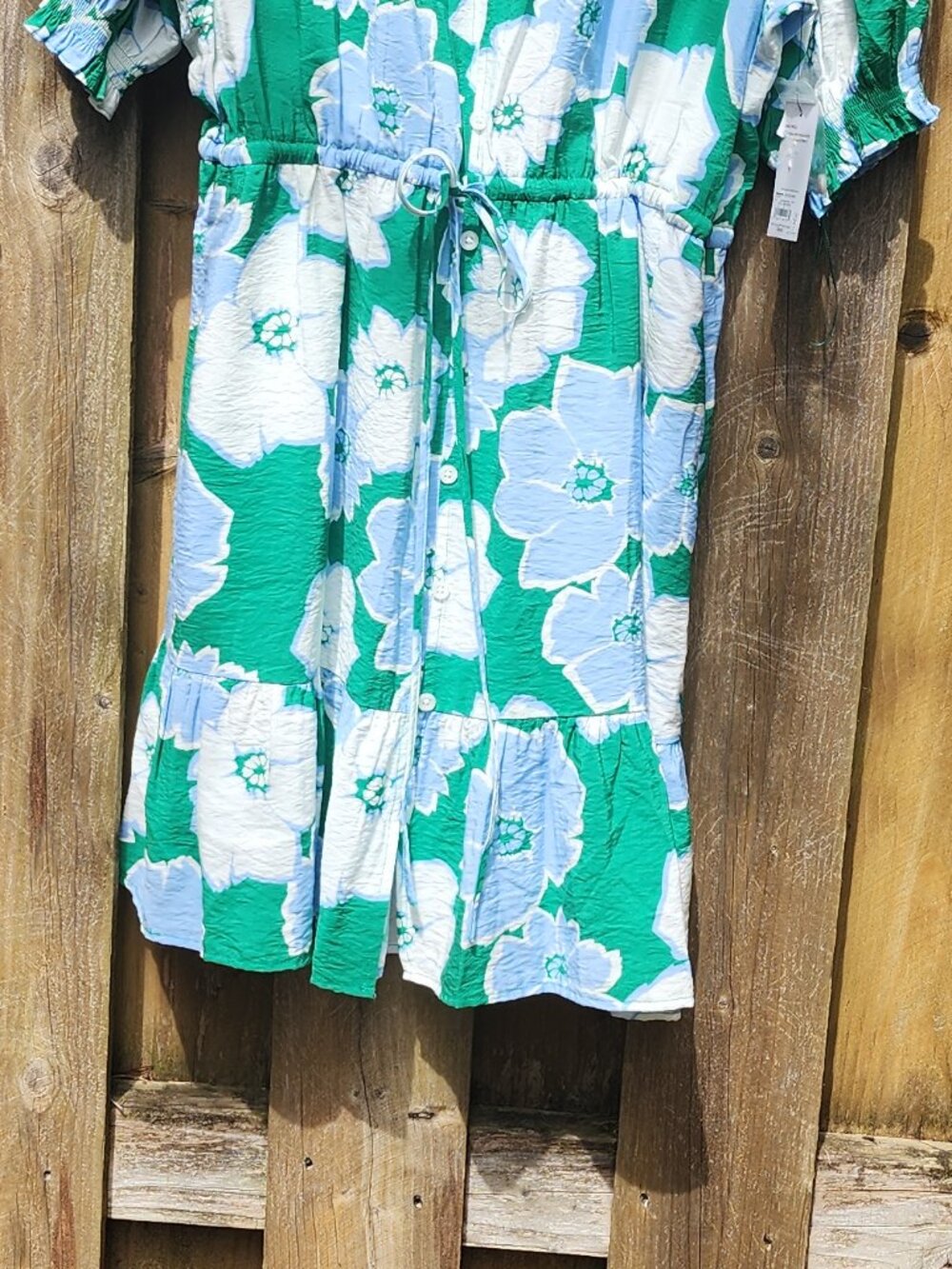 *NWT* Blue & Green Rayon XXL Sonoma midi swing dress - Picture 16 of 16